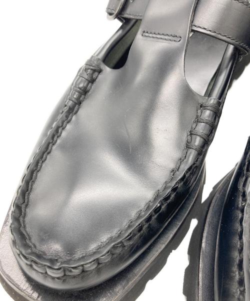 HEREU（ヘリュー）HEREU (ヘリュー) Alber Sport Tストラップローファー ブラック サイズ:38の古着・服飾アイテム