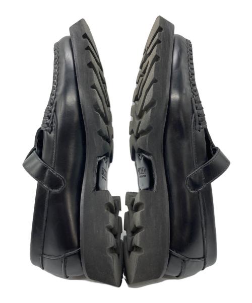 HEREU（ヘリュー）HEREU (ヘリュー) Alber Sport Tストラップローファー ブラック サイズ:38の古着・服飾アイテム