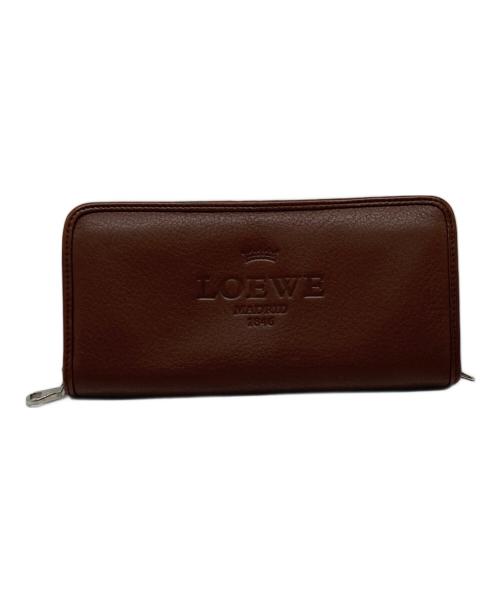 LOEWE（ロエベ）LOEWE (ロエベ) ヘリテージラウンドファスナー長財布 ブラウンの古着・服飾アイテム