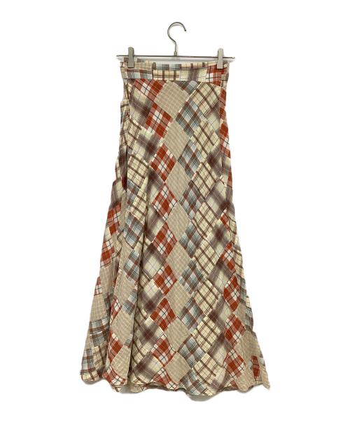 67NOWOS（ロクシチノーウォス）67NOWOS (ロクシチノーウォス) Wrap skirt ブラウン サイズ:Sの古着・服飾アイテム