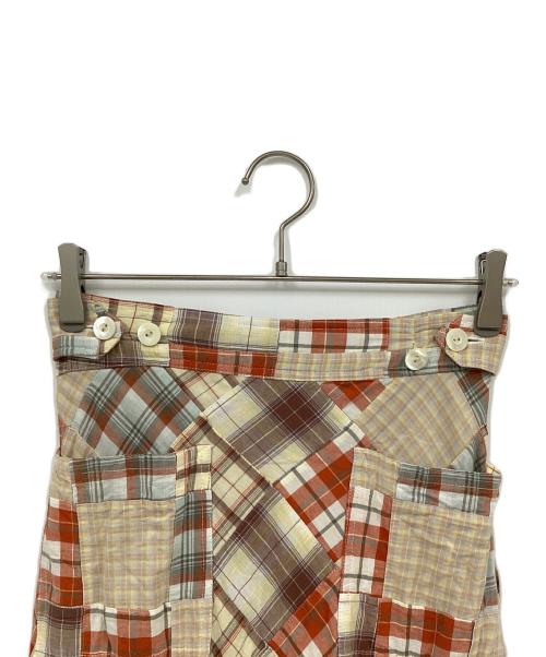 67NOWOS（ロクシチノーウォス）67NOWOS (ロクシチノーウォス) Wrap skirt ブラウン サイズ:Sの古着・服飾アイテム