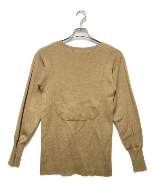 NOWOS（ノーウォス）NOWOS (ノーウォス) Cotton wool crewneck cutsew ブラウン サイズ:freeの古着・服飾アイテム