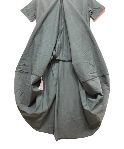 ATON（エイトン）ATON (エイトン) 48/2 NATURAL DYE COTTON FLARED DRESS グリーン サイズ:01の古着・服飾アイテム