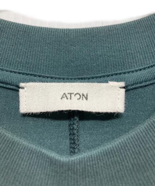 ATON（エイトン）ATON (エイトン) 48/2 NATURAL DYE COTTON FLARED DRESS グリーン サイズ:01の古着・服飾アイテム