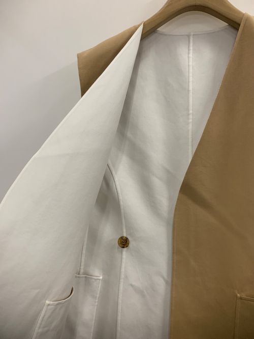 CYCLAS（シクラス）CYCLAS (シクラス) コットンシルクロングジレ ブラウン サイズ:34の古着・服飾アイテム