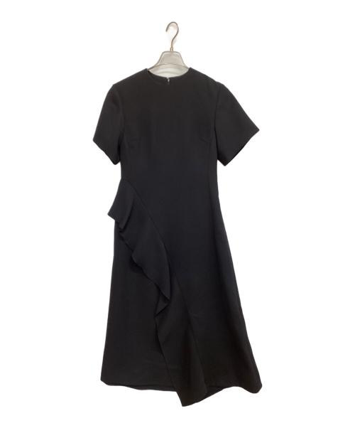 LE CIEL BLEU（ルシェルブルー）LE CIEL BLEU (ルシェルブルー) フリルワンピース ブラック サイズ:38 未使用品の古着・服飾アイテム