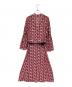 MICHAEL KORS (マイケルコース) ベルト付花柄ワンピース レッド×ネイビー サイズ:S：5000円