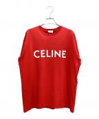 CELINEセリーヌ）の古着「ルーズロゴTシャツ」｜レッド