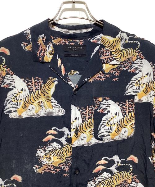 ALL SAINTS（オールセインツ）ALL SAINTS (オールセインツ) アロハシャツ ブラック サイズ:Sの古着・服飾アイテム