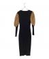 LANVIN en Bleu (ランバンオンブルー) オーガンジースリーブニットワンピース ブラック サイズ:38：6000円