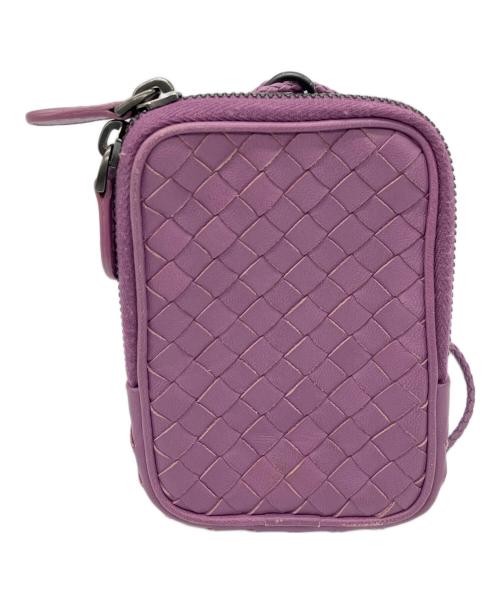 BOTTEGA VENETA（ボッテガベネタ）BOTTEGA VENETA (ボッテガベネタ) クロスショルダーミニポーチ パープルの古着・服飾アイテム