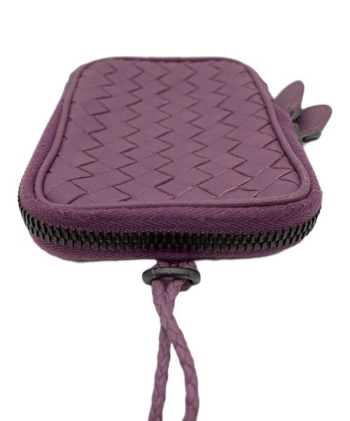 BOTTEGA VENETA（ボッテガベネタ）BOTTEGA VENETA (ボッテガベネタ) クロスショルダーミニポーチ パープルの古着・服飾アイテム