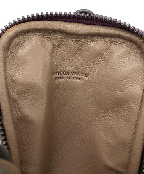 BOTTEGA VENETA（ボッテガベネタ）BOTTEGA VENETA (ボッテガベネタ) クロスショルダーミニポーチ パープルの古着・服飾アイテム