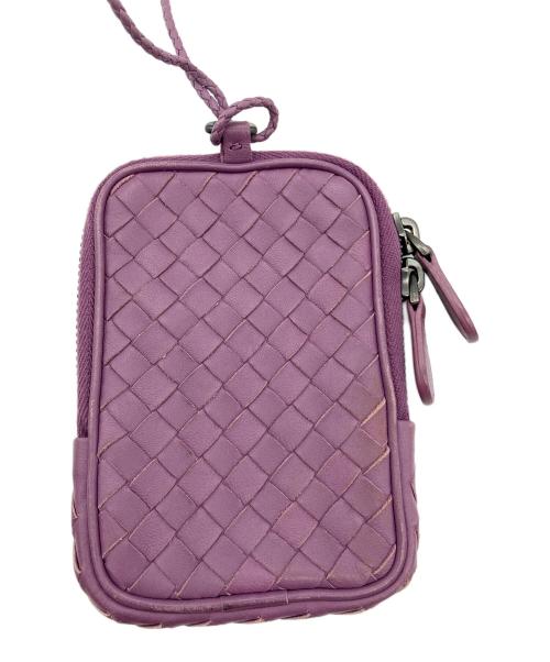 BOTTEGA VENETA（ボッテガベネタ）BOTTEGA VENETA (ボッテガベネタ) クロスショルダーミニポーチ パープルの古着・服飾アイテム