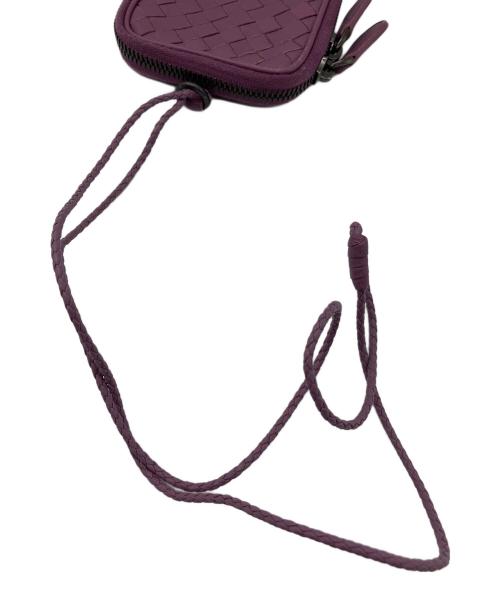 BOTTEGA VENETA（ボッテガベネタ）BOTTEGA VENETA (ボッテガベネタ) クロスショルダーミニポーチ パープルの古着・服飾アイテム