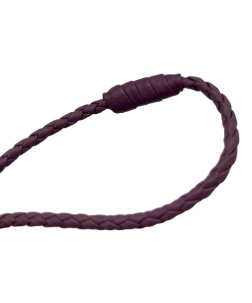 BOTTEGA VENETA（ボッテガベネタ）BOTTEGA VENETA (ボッテガベネタ) クロスショルダーミニポーチ パープルの古着・服飾アイテム