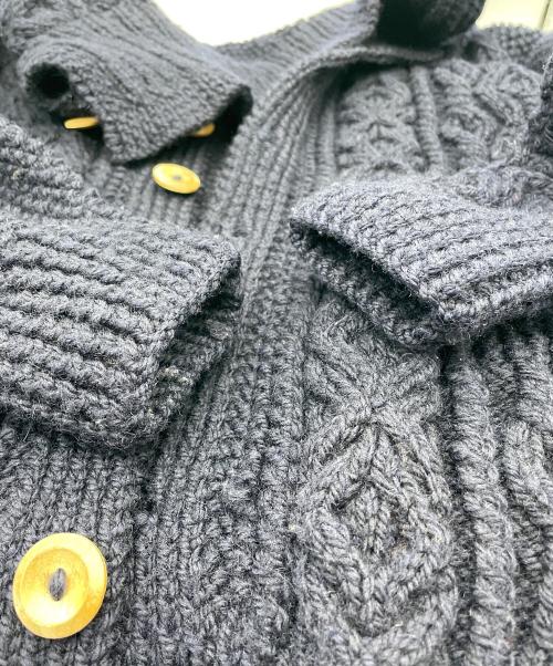 INVERALLAN（インバーアラン）INVERALLAN (インバーアラン) ARAN LUMBER CARDIGAN 3A ネイビー サイズ:表示なしの古着・服飾アイテム