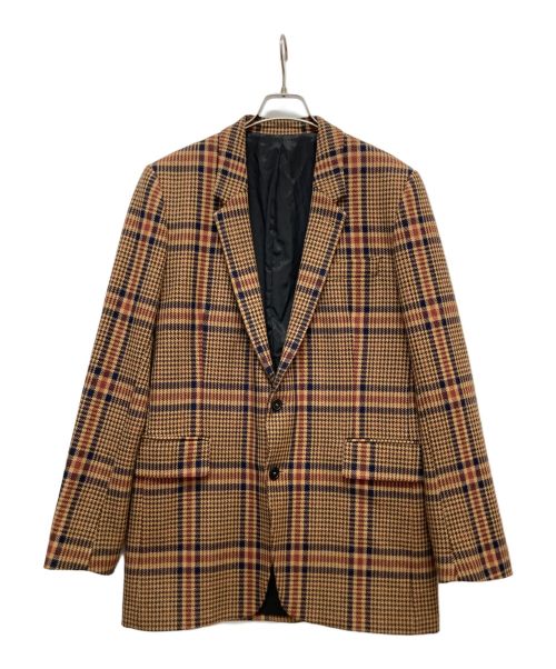 AMI Alexandre Mattiussi（アミアレクサンドルマテュッシ）AMI Alexandre Mattiussi (アミ アレクサンドル マテュッシ) チェックテーラードジャケット ブラウン サイズ:48の古着・服飾アイテム
