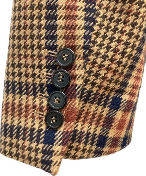 AMI Alexandre Mattiussi（アミアレクサンドルマテュッシ）AMI Alexandre Mattiussi (アミ アレクサンドル マテュッシ) チェックテーラードジャケット ブラウン サイズ:48の古着・服飾アイテム