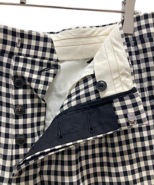 AMI Alexandre Mattiussi（アミアレクサンドルマテュッシ）AMI Alexandre Mattiussi (アミアレクサンドルマテュッシ) ギンガムトラウザーパンツ ブラック×ホワイト サイズ:40の古着・服飾アイテム
