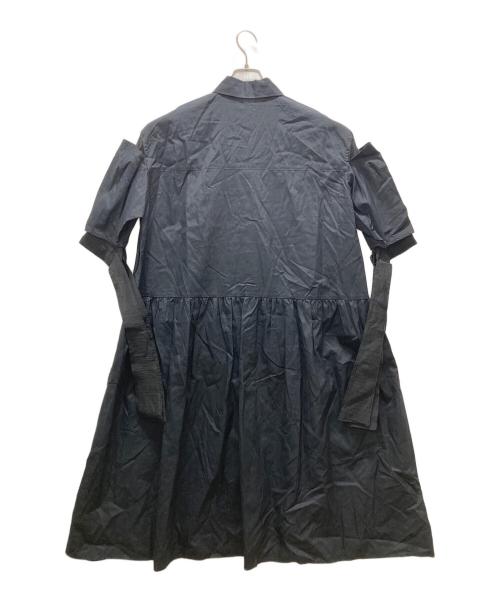 resil（レジル）resil (レジル) スリーブデザインシャツワンピース ブラック サイズ:38の古着・服飾アイテム