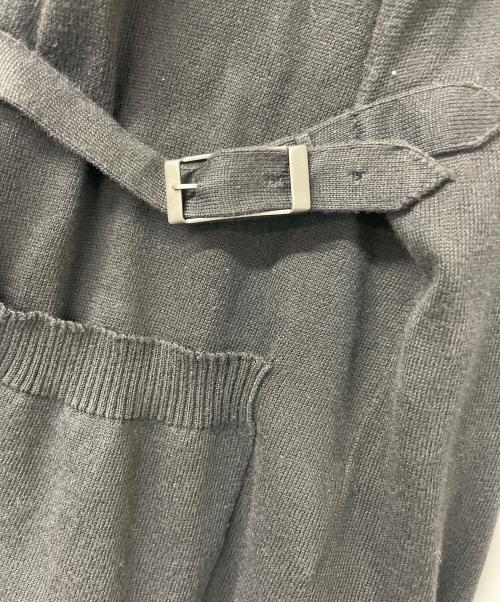 HERMES（エルメス）HERMES (エルメス) ベルテッドコットンカーディガン ブラック サイズ:SIZE34の古着・服飾アイテム