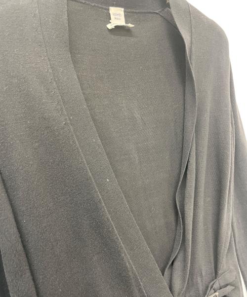 HERMES（エルメス）HERMES (エルメス) ベルテッドコットンカーディガン ブラック サイズ:SIZE34の古着・服飾アイテム