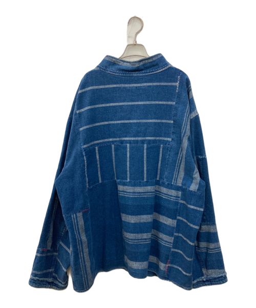 Porter Classic（ポータークラシック）Porter Classic (ポータークラシック) AFRICAN COTTON CHINESE JACKET　アフリカンコットン チャイニーズジャケット ブルー サイズ:SIZE4の古着・服飾アイテム