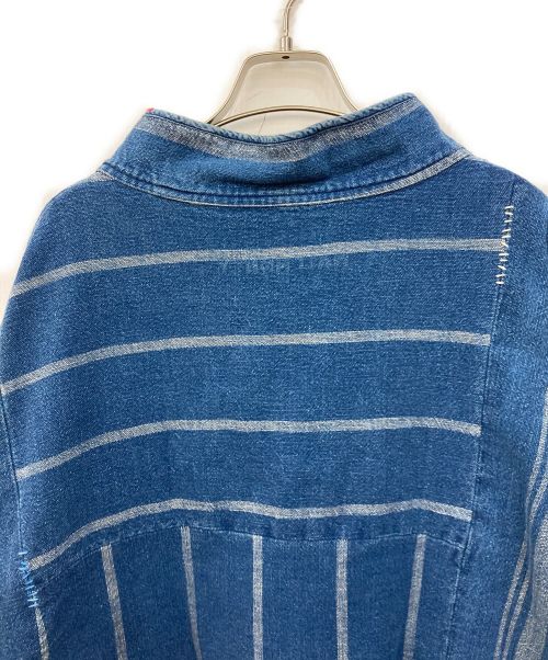 Porter Classic（ポータークラシック）Porter Classic (ポータークラシック) AFRICAN COTTON CHINESE JACKET　アフリカンコットン チャイニーズジャケット ブルー サイズ:SIZE4の古着・服飾アイテム