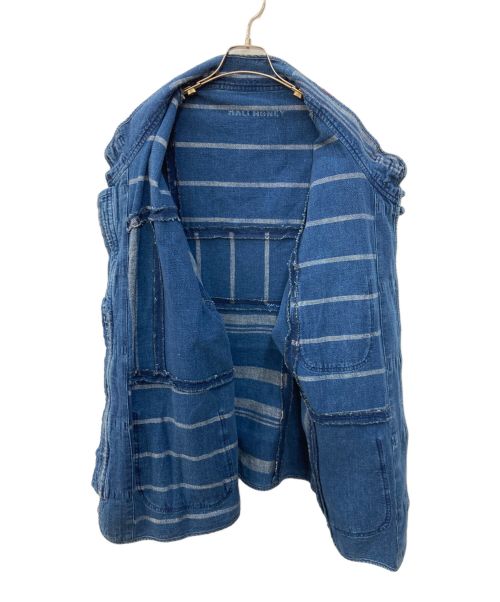 Porter Classic（ポータークラシック）Porter Classic (ポータークラシック) AFRICAN COTTON CHINESE JACKET　アフリカンコットン チャイニーズジャケット ブルー サイズ:SIZE4の古着・服飾アイテム