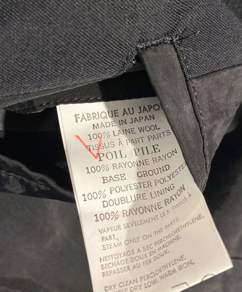 Yohji Yamamoto pour homme（ヨウジヤマモト プールオム）Yohji Yamamoto pour homme (ヨウジヤマモト プールオム) Velour Switching Tailored Jacket（ベロア切り替えテーラードジャケット） ブラック サイズ:Mの古着・服飾アイテム