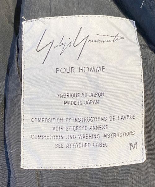 Yohji Yamamoto pour homme（ヨウジヤマモト プールオム）Yohji Yamamoto pour homme (ヨウジヤマモト プールオム) Velour Switching Tailored Jacket（ベロア切り替えテーラードジャケット） ブラック サイズ:Mの古着・服飾アイテム