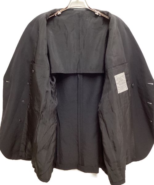 Yohji Yamamoto pour homme（ヨウジヤマモト プールオム）Yohji Yamamoto pour homme (ヨウジヤマモト プールオム) Velour Switching Tailored Jacket（ベロア切り替えテーラードジャケット） ブラック サイズ:Mの古着・服飾アイテム