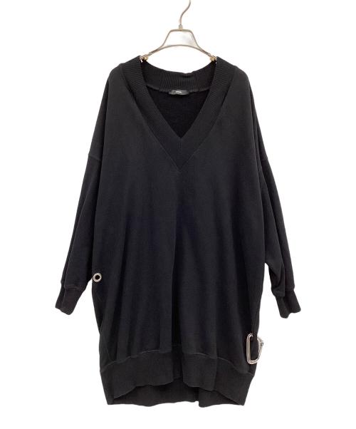 DIESEL（ディーゼル）DIESEL (ディーゼル) スウェットワンピース ブラック サイズ:XSの古着・服飾アイテム