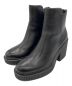ECCO（エコー）の古着「FLUTED HEEL BACK ZIP BOOT」｜ブラック
