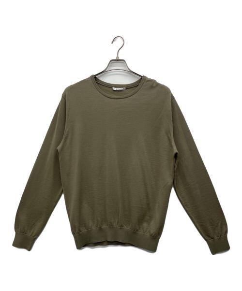 SLOANE（スローン）SLOANE (スローン) 30G メリノウール天竺スーパーハイゲージ クルーネック ベージュ サイズ:5の古着・服飾アイテム