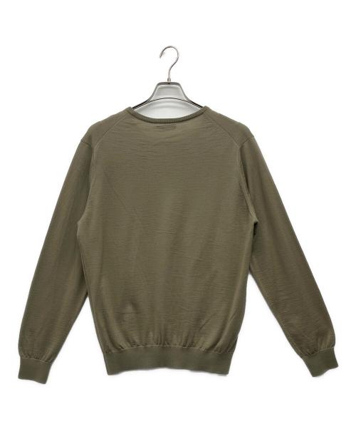 SLOANE（スローン）SLOANE (スローン) 30G メリノウール天竺スーパーハイゲージ クルーネック ベージュ サイズ:5の古着・服飾アイテム