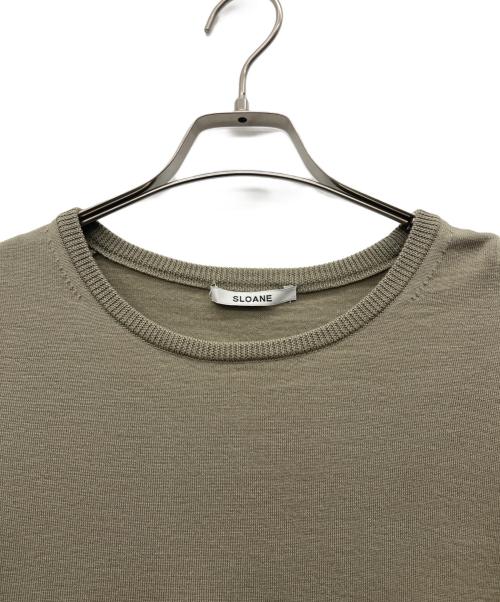 SLOANE（スローン）SLOANE (スローン) 30G メリノウール天竺スーパーハイゲージ クルーネック ベージュ サイズ:5の古着・服飾アイテム