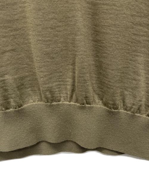 SLOANE（スローン）SLOANE (スローン) 30G メリノウール天竺スーパーハイゲージ クルーネック ベージュ サイズ:5の古着・服飾アイテム