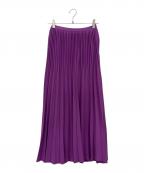 DRAWERドゥロワー）の古着「18Gプリーツニットスカート」｜パープル