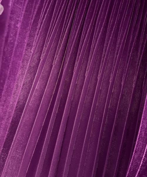 DRAWER（ドゥロワー）DRAWER (ドゥロワー) 18Gプリーツニットスカート パープル サイズ:Freeの古着・服飾アイテム