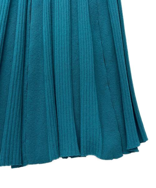 ATON（エイトン）ATON (エイトン) RECYCLED フレアリブスカート グリーン サイズ:2の古着・服飾アイテム