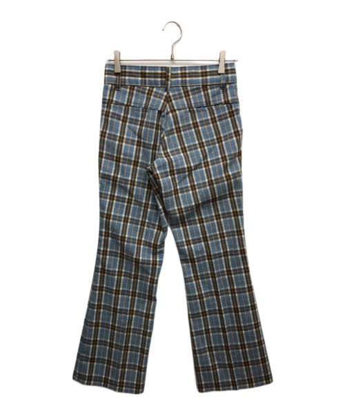 Sears（シアーズ）Sears (シアーズ) 70'sチェックフレアパンツ スカイブルー サイズ:表記無しの古着・服飾アイテム