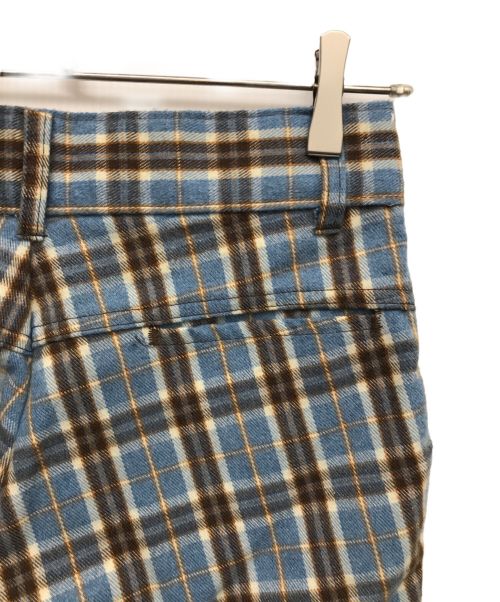 Sears（シアーズ）Sears (シアーズ) 70'sチェックフレアパンツ スカイブルー サイズ:表記無しの古着・服飾アイテム