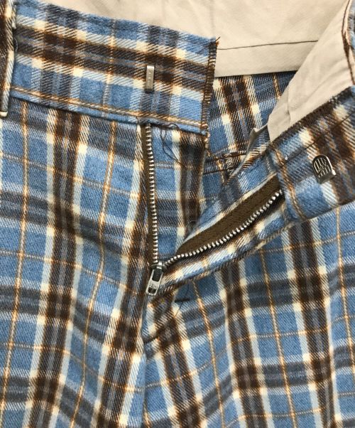 Sears（シアーズ）Sears (シアーズ) 70'sチェックフレアパンツ スカイブルー サイズ:表記無しの古着・服飾アイテム