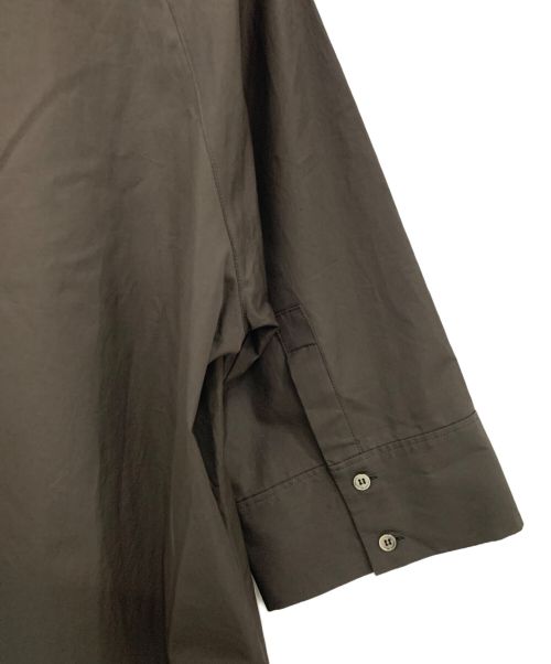 heliopole（エリオポール）heliopole (エリオポール) THOMASMASON ワイドスリーブワンピース ダークブラウン サイズ:38の古着・服飾アイテム