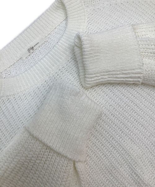 Plage（プラージュ）Plage (プラージュ) リリヤーンカタアゼニュアンスクループルオーバー ホワイト サイズ:Fの古着・服飾アイテム