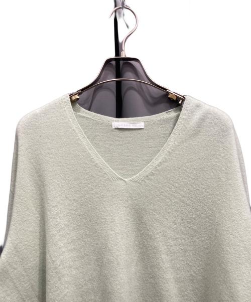 GALERIE VIE（ギャルリーヴィー）GALERIE VIE (ギャルリーヴィー) スーパーファインウール Vネックプルオーバー 黄緑 サイズ:free 未使用品の古着・服飾アイテム