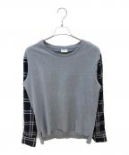 DRIES VAN NOTENドリスヴァンノッテン）の古着「袖切替カットソー」｜グレー×ブラック