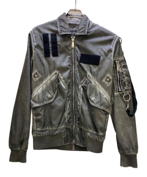 DSQUARED2（ディースクエアード）DSQUARED2 (ディースクエアード) GREY JACKET WITH POCKET MA-1 グレー サイズ:42の古着・服飾アイテム